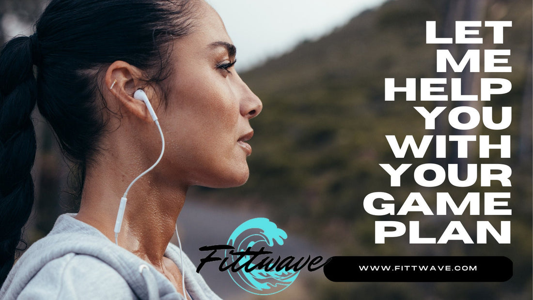 Woman listening to her head phones about to workout in the mountains for Fittwave.