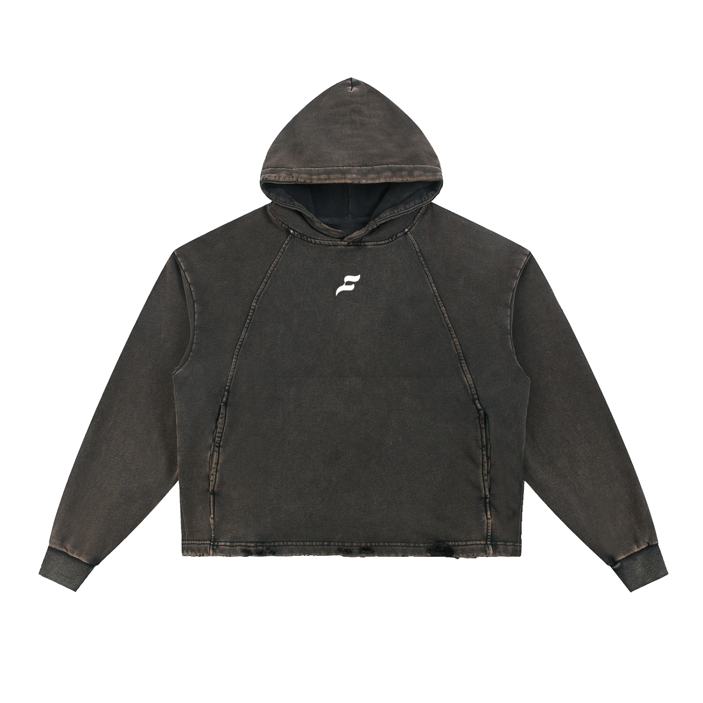 Vintage Washed Frayed Hem Hoodie Gym And Street Wear By Fittwave Fitness Oversized Fit