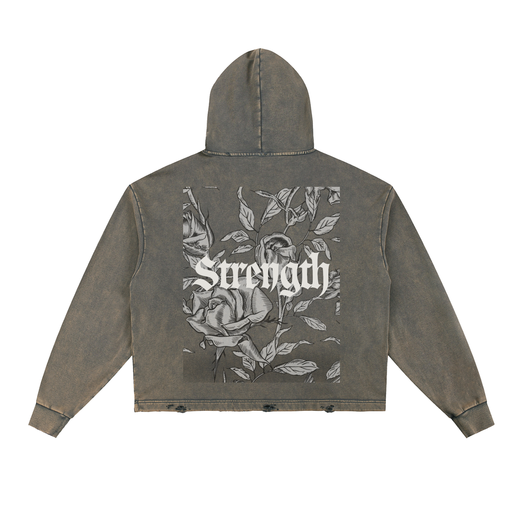 Vintage Washed Frayed Hem Hoodie Gym And Street Wear By Fittwave Fitness Oversized Fit