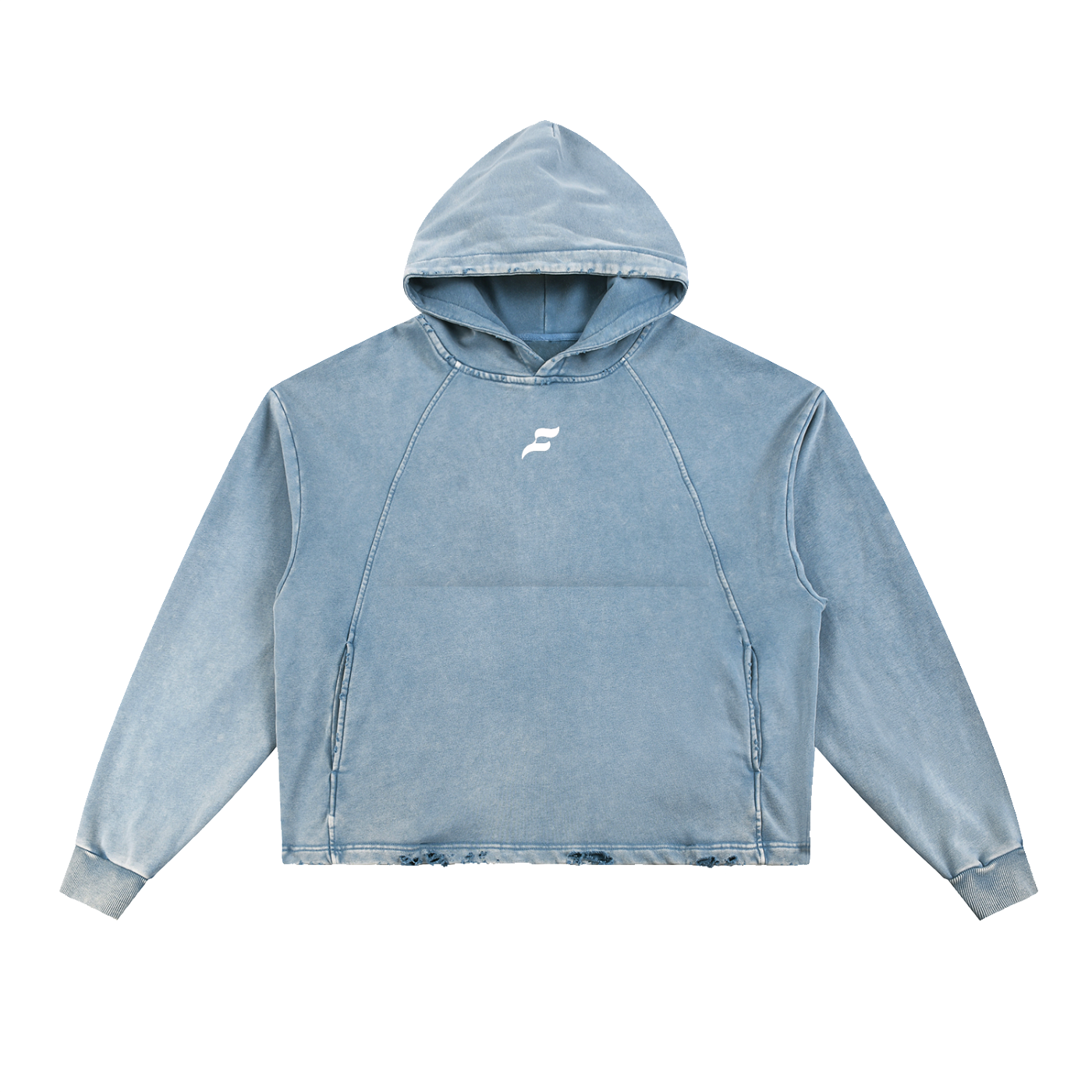 Vintage Washed Frayed Hem Hoodie Gym And Street Wear By Fittwave Fitness Oversized Fit