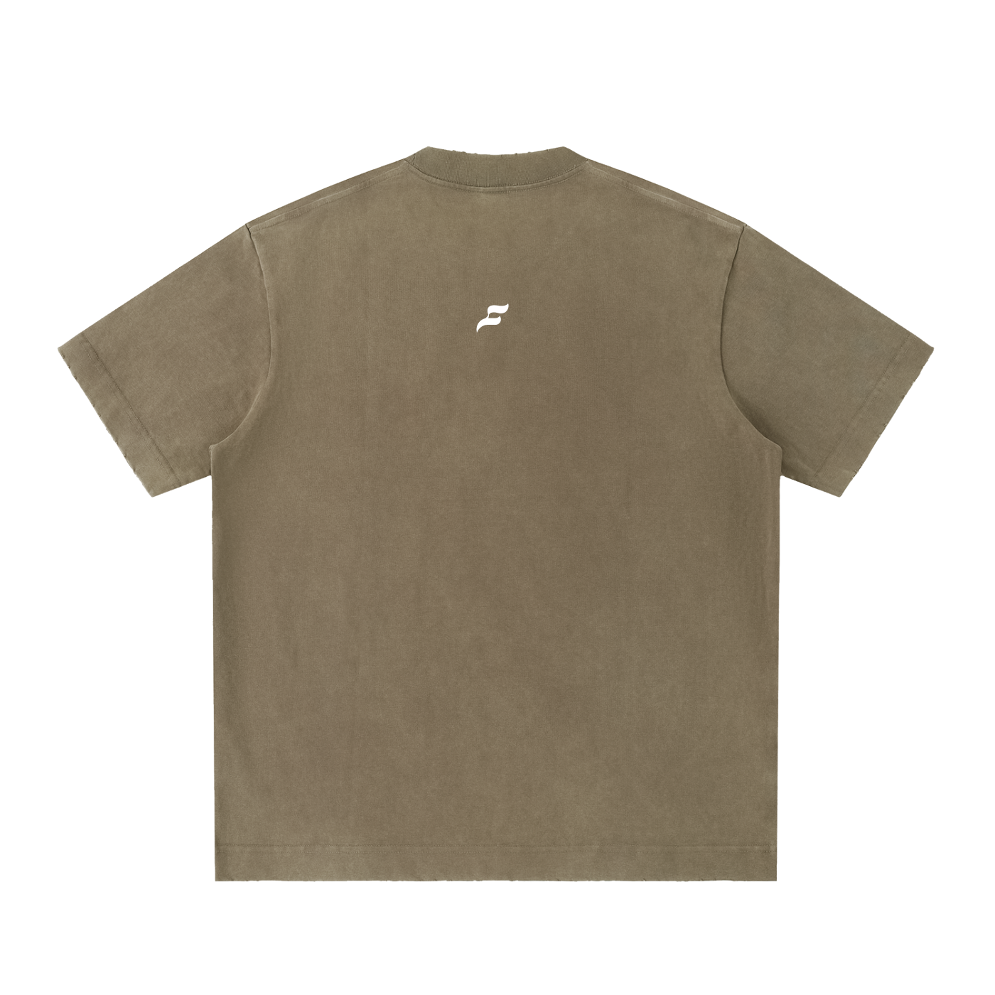Unisex Heavyweight Vintage Washed Frayed Hem Moth To Flame Cotton T-shirt