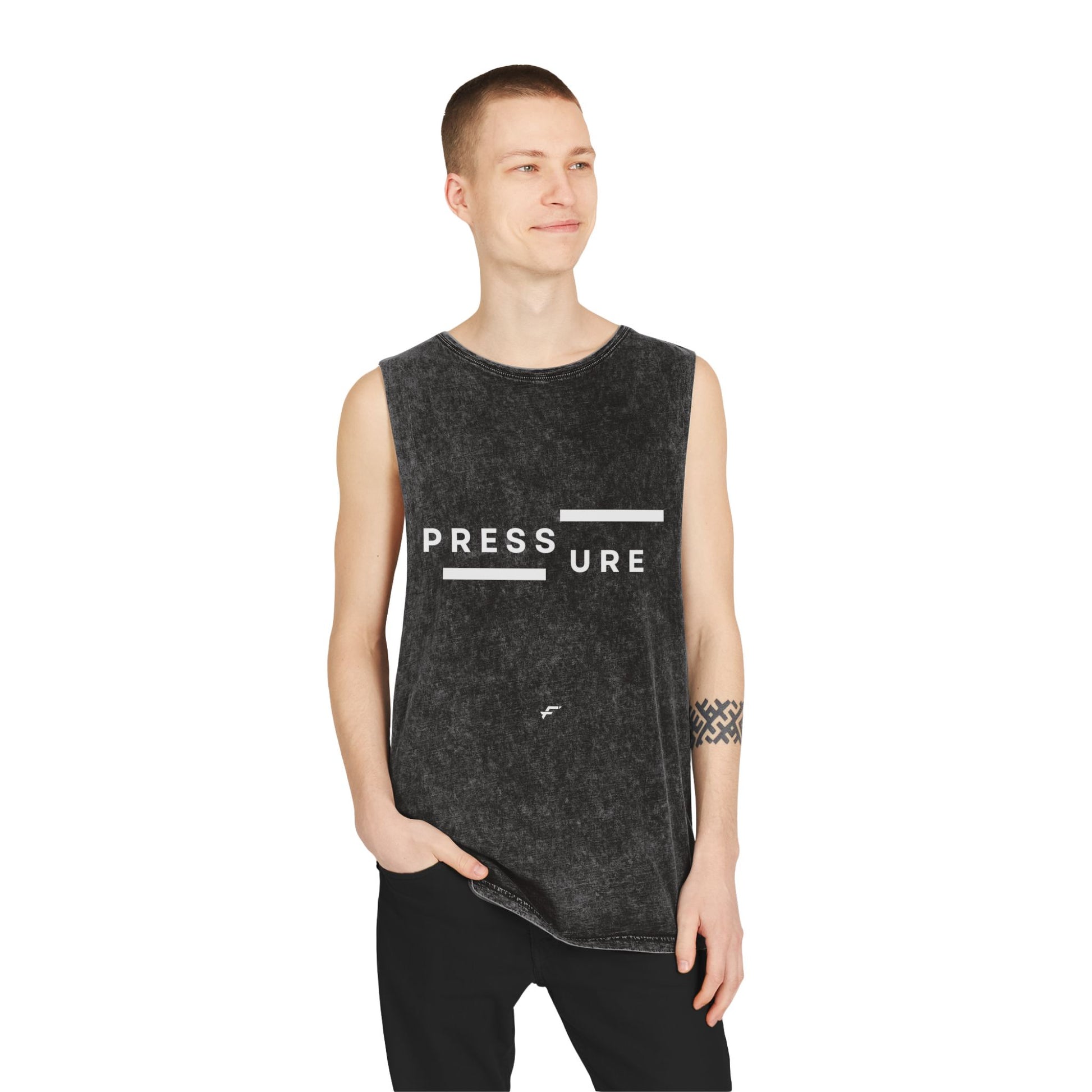 Unisex Fittwave Stonewash Tank Top - Cool Casual Wear, Gift for Fitness Enthusiasts, Stylish Summer Top, Perfect for Relaxing & Travel