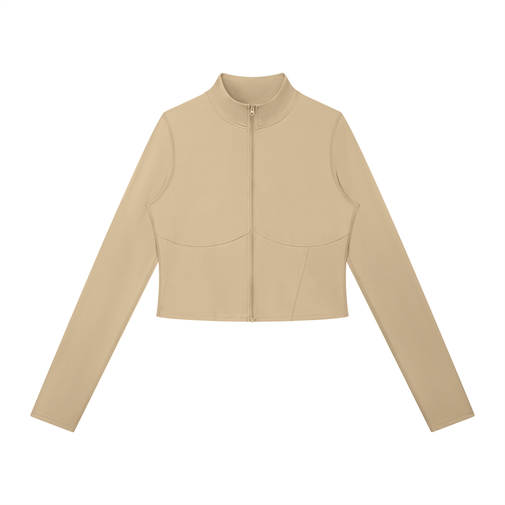 FITTWAVE Women's Full Zip Sports Jacket Lightweight Stretch Athletic Top