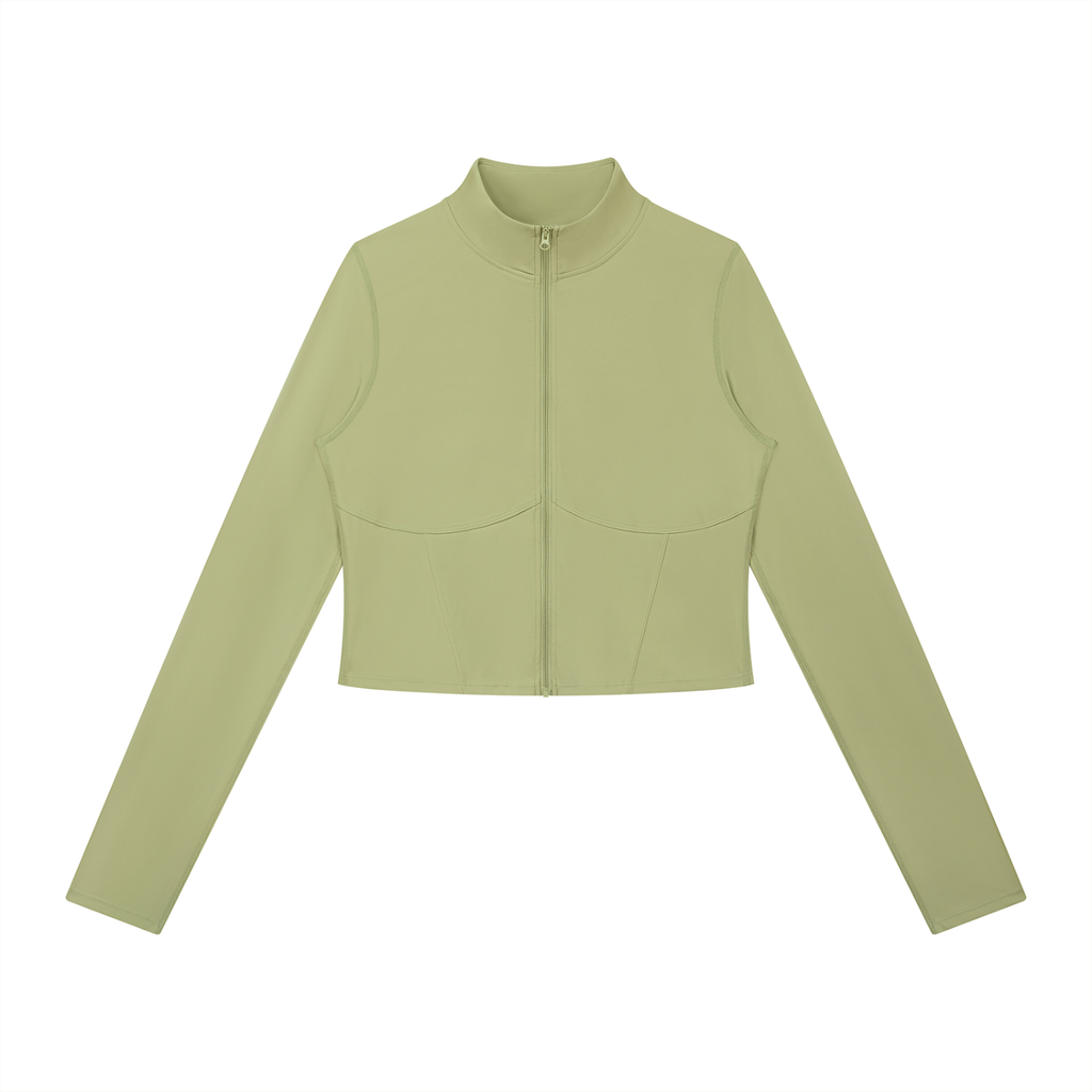 FITTWAVE Women's Full Zip Sports Jacket Lightweight Stretch Athletic Top