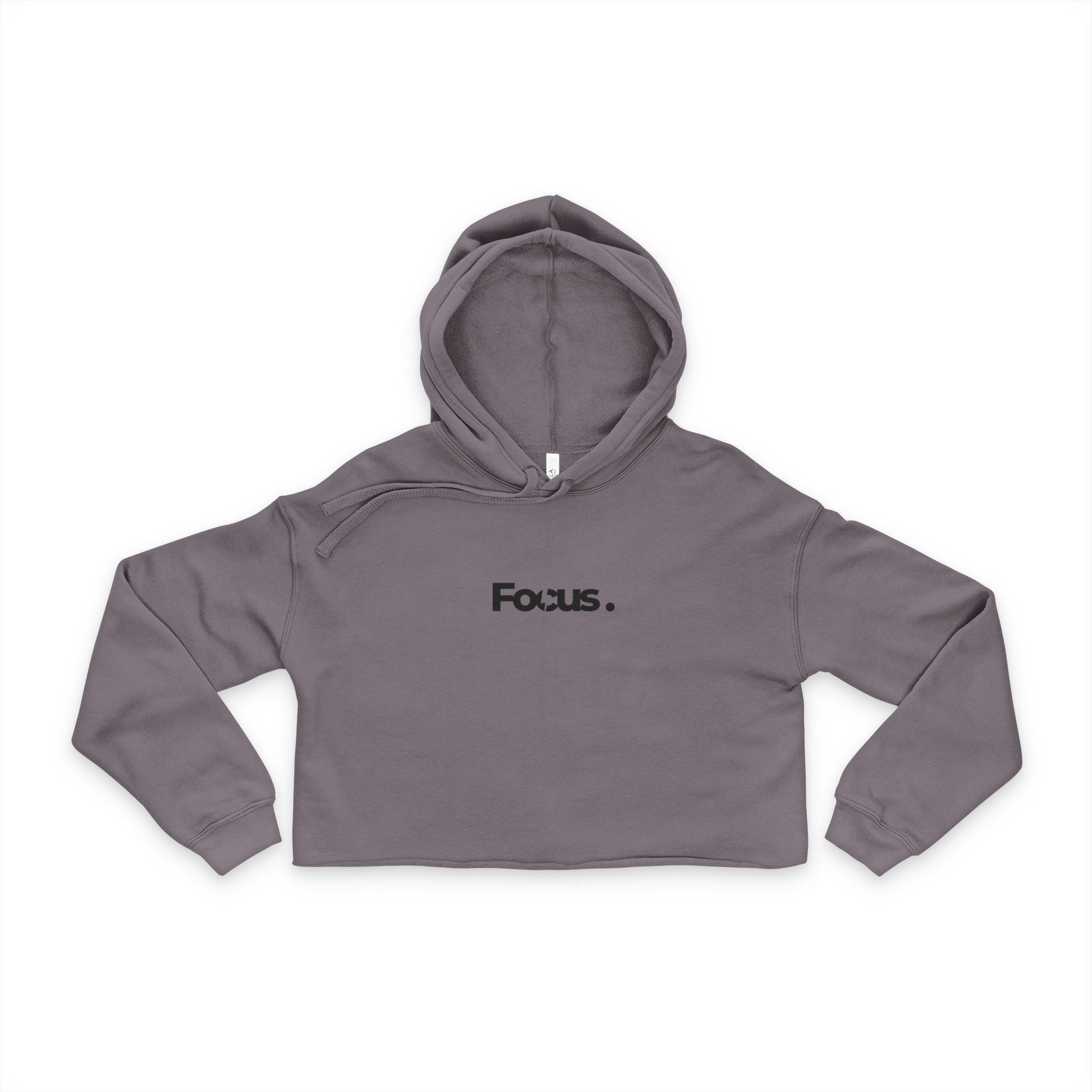 Focus Women's Cropped Hoodie | Motivational Sweatshirt for Gym, Yoga, Casual Wear, Birthday Gift, Self-Care
