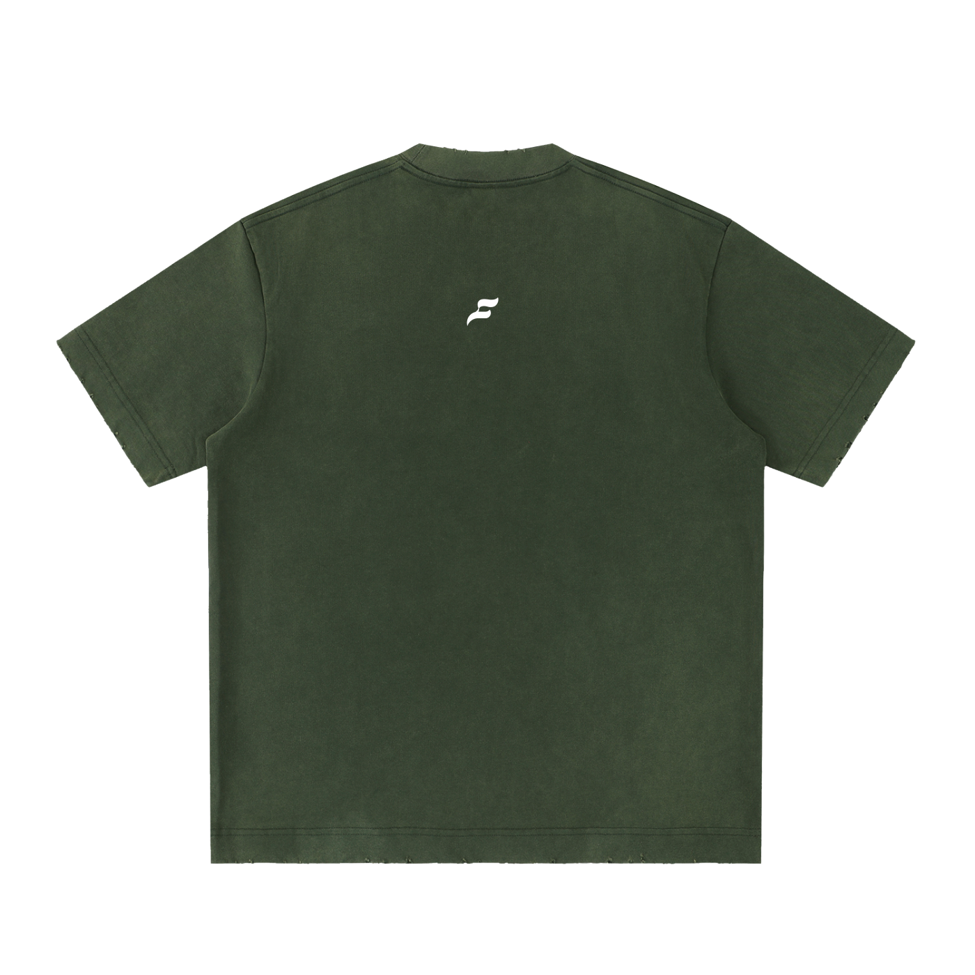Unisex Heavyweight Vintage Washed Frayed Hem Moth To Flame Cotton T-shirt