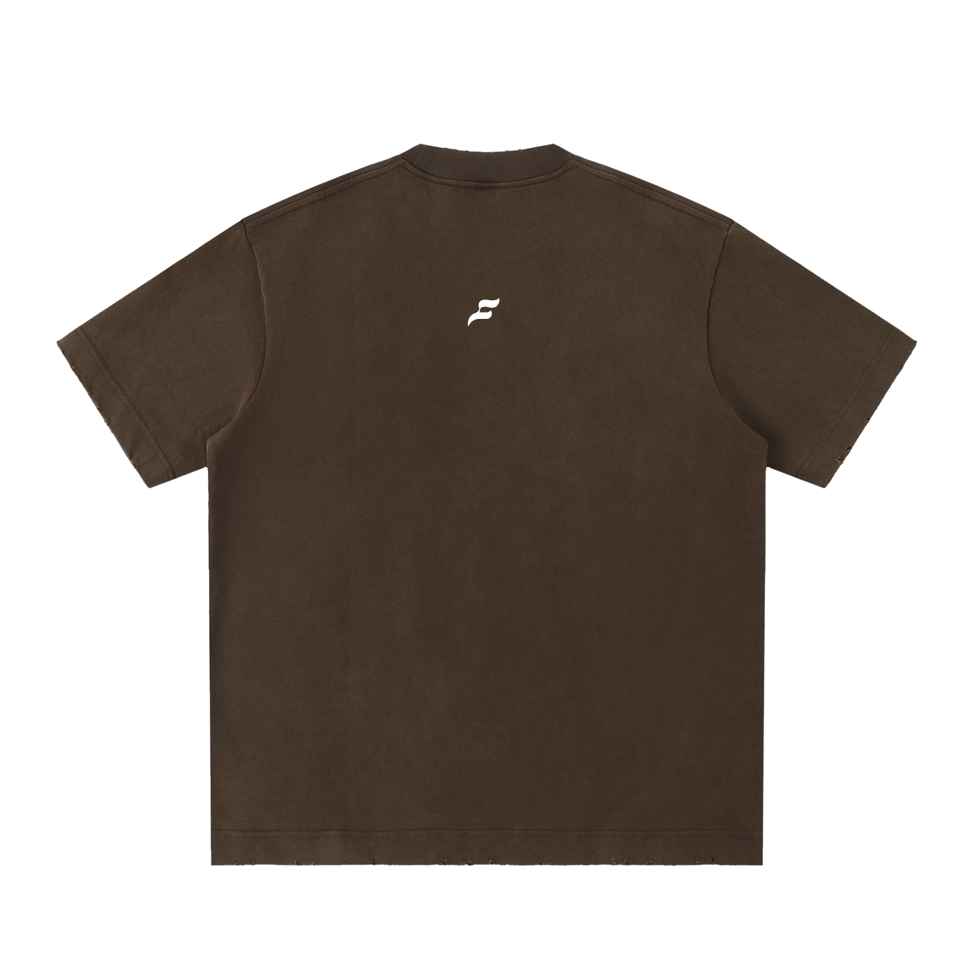 Unisex Heavyweight Vintage Washed Frayed Hem Moth To Flame Cotton T-shirt