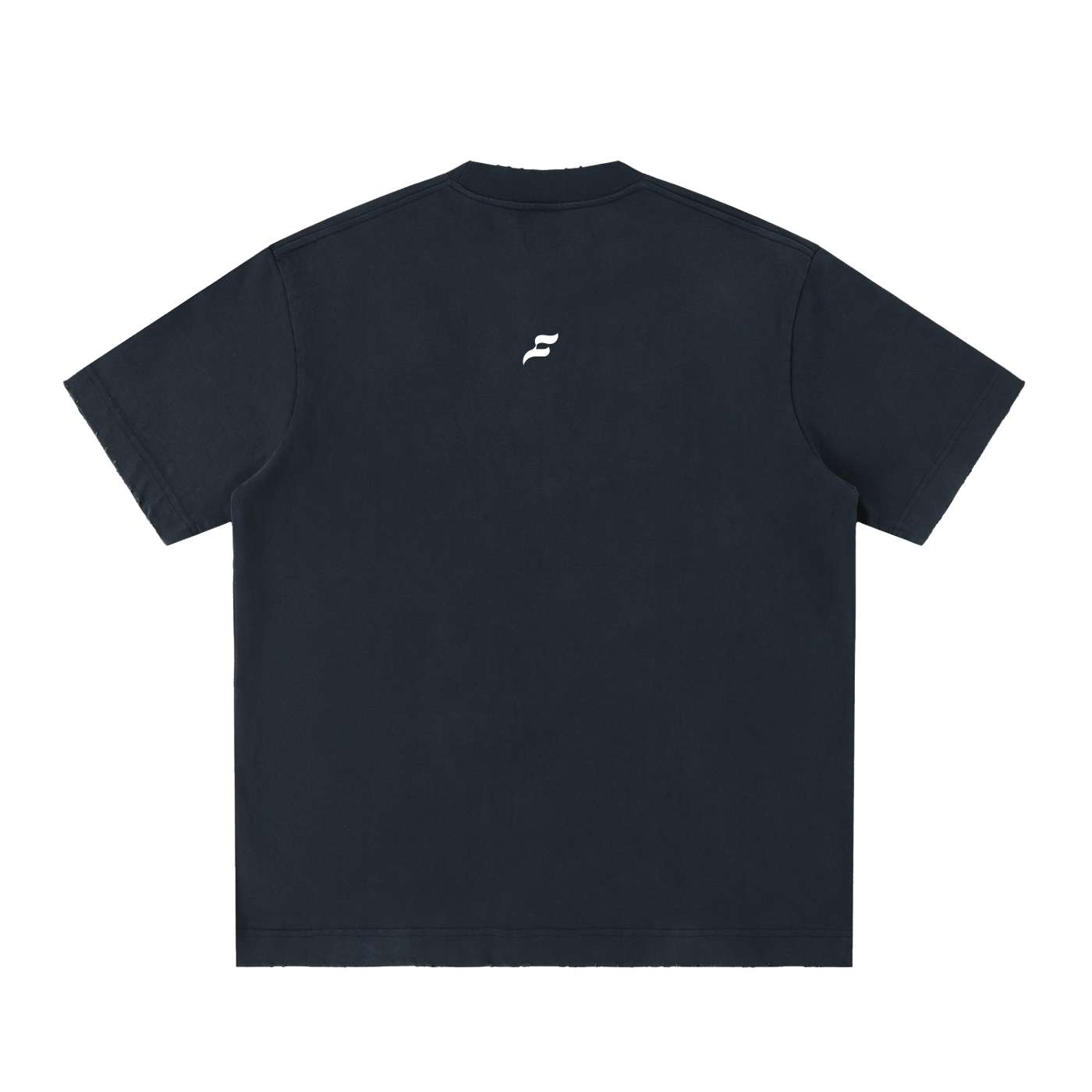 Unisex Heavyweight Vintage Washed Frayed Hem Moth To Flame Cotton T-shirt